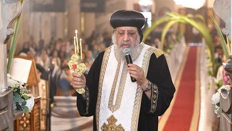 البابا تواضروس يترأس قداس أحد الشعانين بالإسكندرية ويستعرض ثلاثة دروس روحية