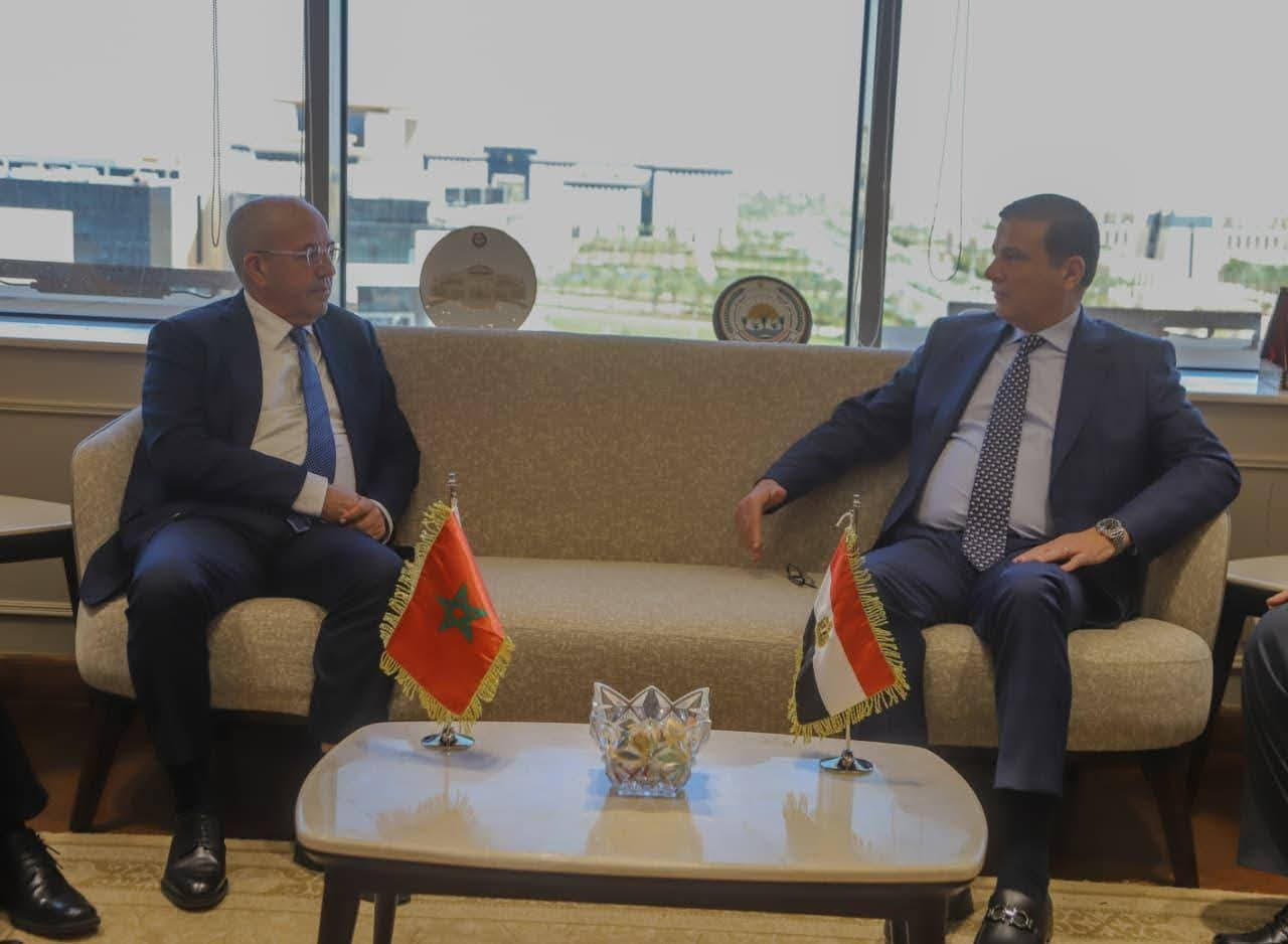وزير الزراعة يبحث مع نظيره المغربي آفاق التكامل وتعزيز الاستثمارات الزراعية المشتركة