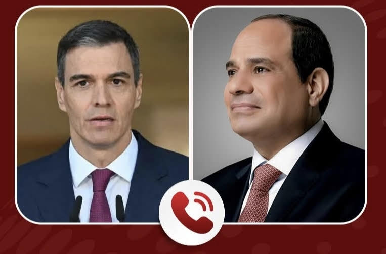  السيسي لرئيس وزراء إسبانيا: ضرورة تضافر الجهود الإقليمية والدولية لوقف الحرب