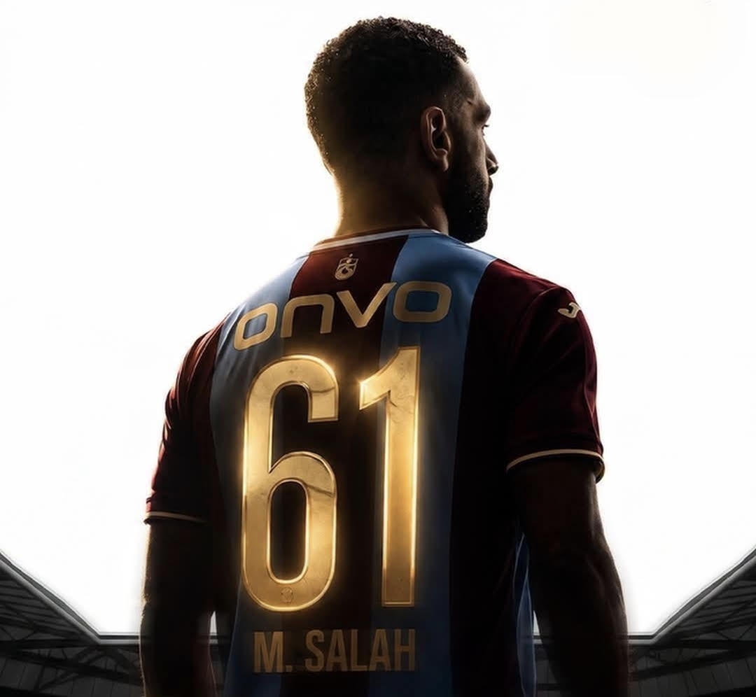 سر الرقم «61» على قميص محمد صلاح مع طرابزون سبور التركي