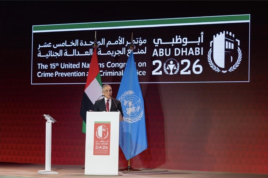 وزير العدل يعلن تعهد مصر للعدالة في مؤتمر الأمم المتحدة بأبوظبي