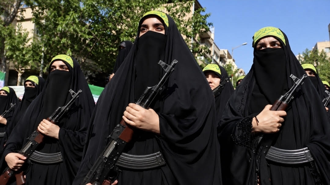 نساء إيران يتلقين تدريبات على السلاح
